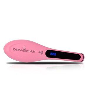 Karma Beauty ✦ Ionic Straightener Brush ✦ Pink Detangler Flat Iron Hybrid NWT